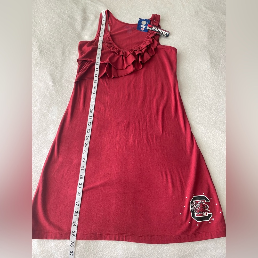 🆕 USC Gamecocks sleeveless tank dress with ruffles around neckline - Picture 9 of 12